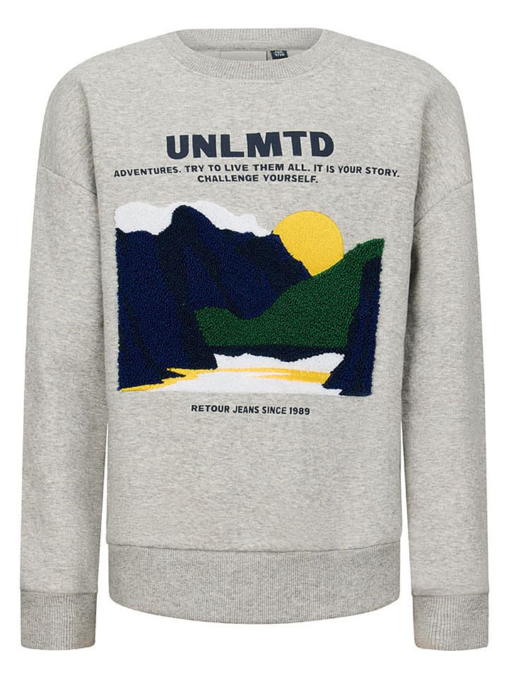 Retour Bluza "Edo" w kolorze szarym rozmiar: 134/140