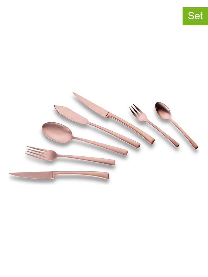 Echtwerk 42-częściowy zestaw sztućców "Avelino" w kolorze miedzianym rozmiar: onesize