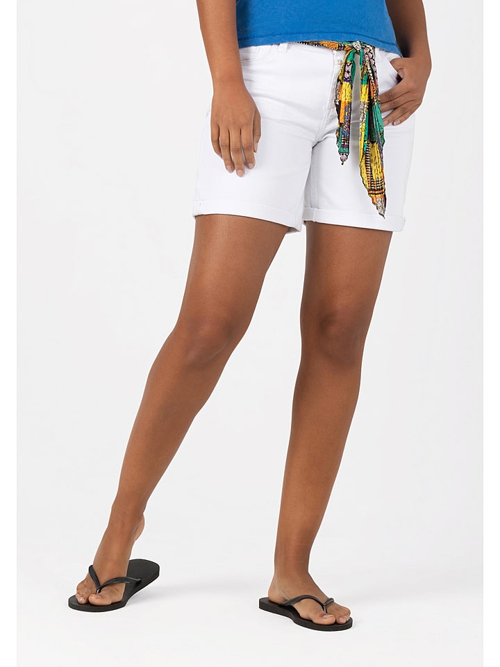 Timezone Szorty dżinsowe w kolorze białym rozmiar: W27