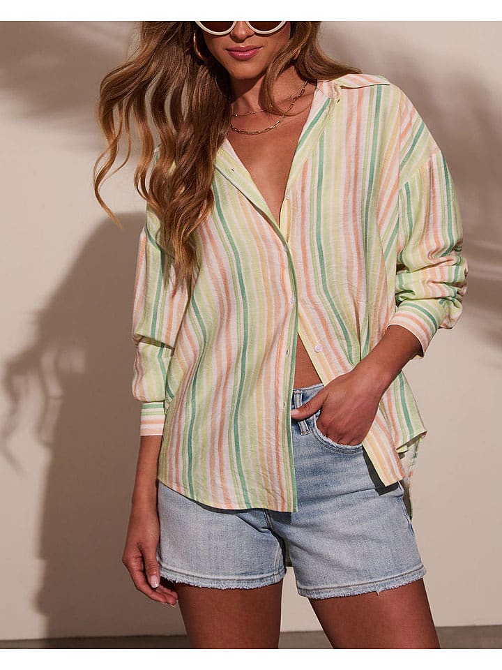 Milan Kiss Bluzka w kolorze zielono-pomarańczowym rozmiar: M