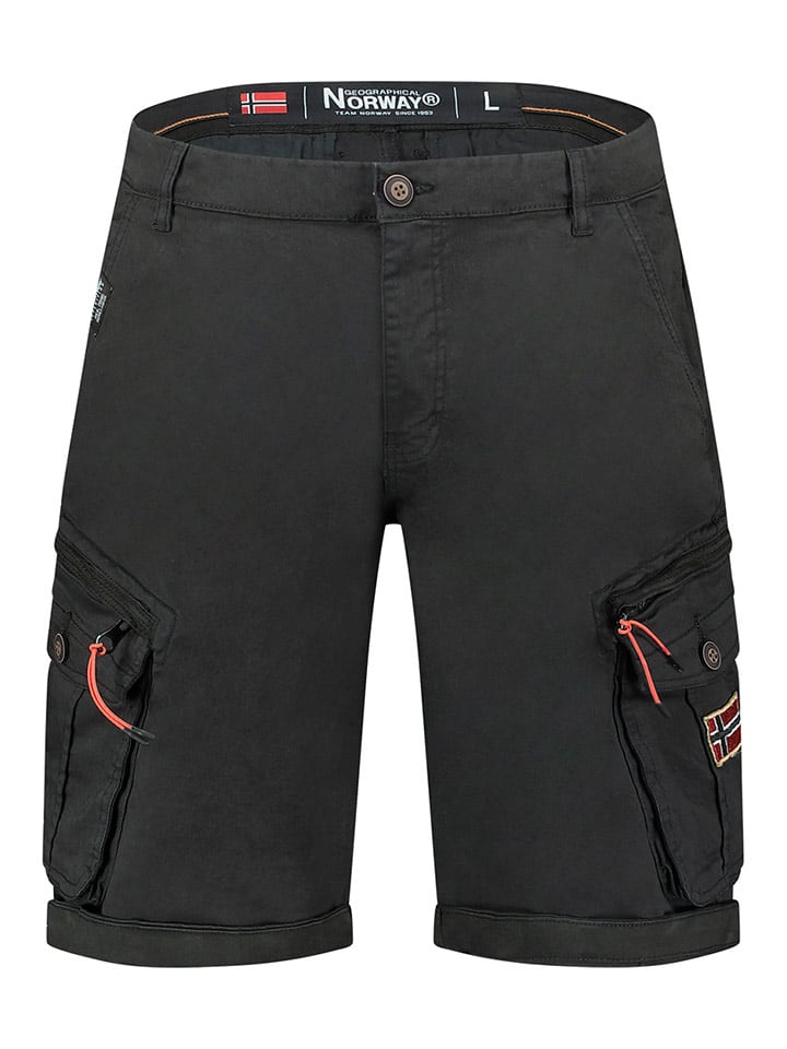Geographical Norway Bermudy "Parento" w kolorze czarnym rozmiar: S