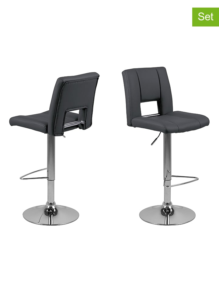 Actona Hockery barowe (2 szt.) "Sylvia" w kolorze szarym - 41,5 x 115 x 52 cm rozmiar: onesize