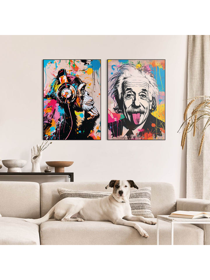 Orangewallz Druki artystyczne (2 szt.) "Streetart Set" w ramce rozmiar: 50x70 cm