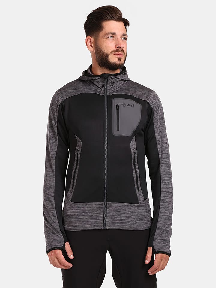 Kilpi Kurtka polarowa "Freni" w kolorze czarno-szarym rozmiar: XL