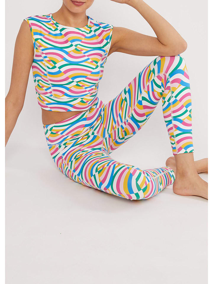 Blutsgeschwister Legginsy sportowe "Ohmm Legshappy" ze wzorem rozmiar: XS