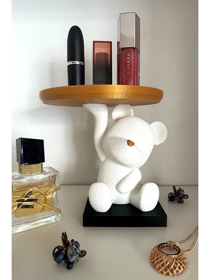 ABERTO DESIGN Dekoracja w kolorze złoto-białym - wys. 14 cm rozmiar: onesize