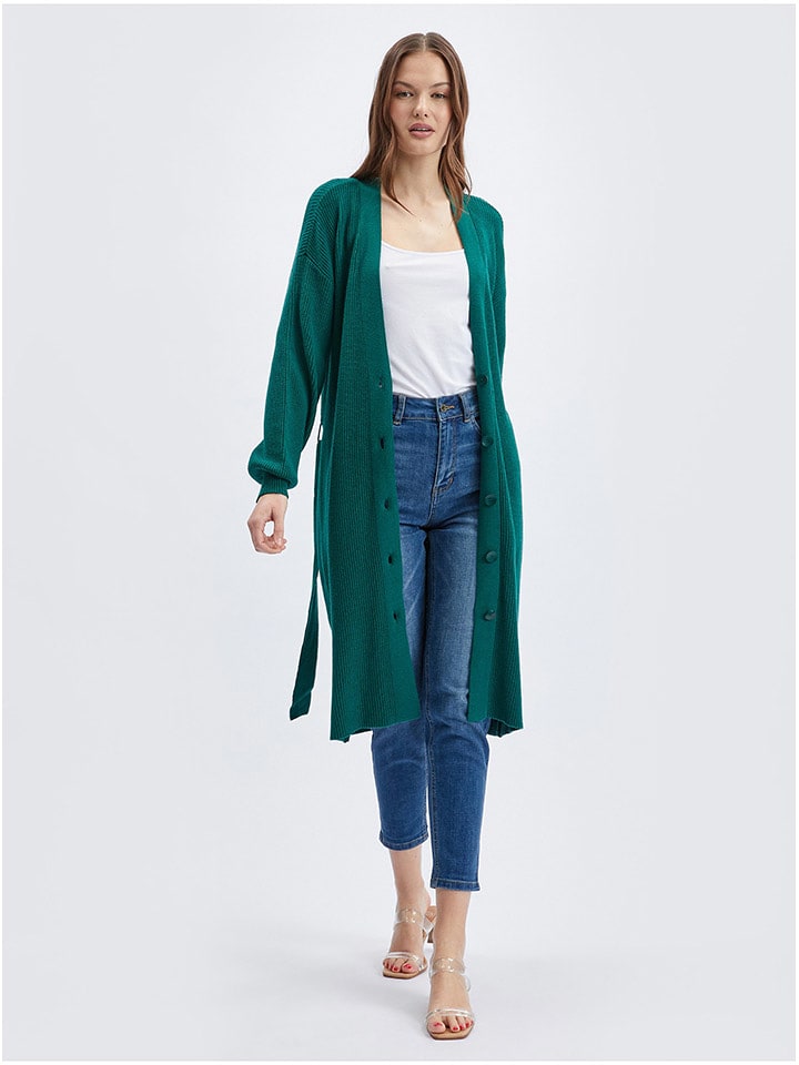 orsay Kardigan w kolorze ciemnozielonym rozmiar: L