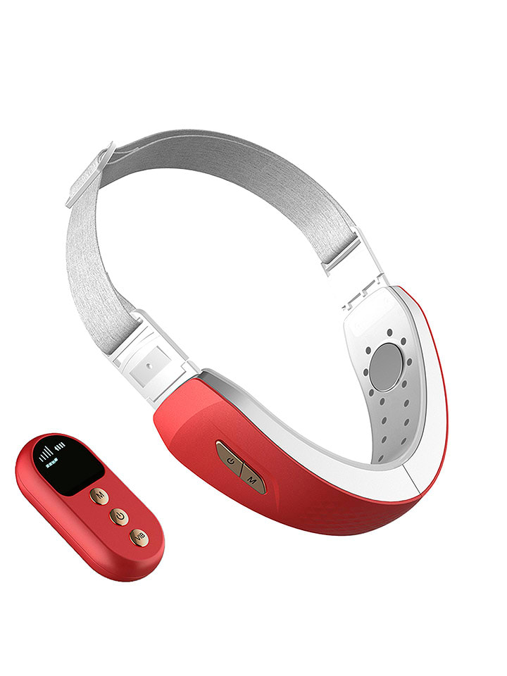 DAM Opaska w kolorze szaro-czerwonym do liftingu twarzy rozmiar: onesize