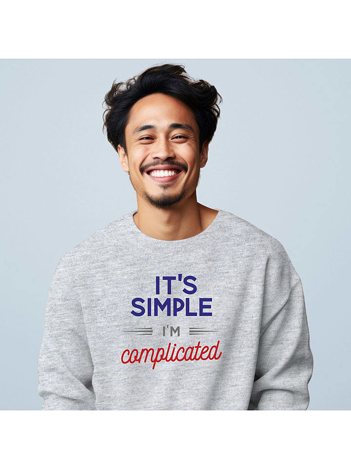 WOOOP Bluza "It´s simple I´m complicated" w kolorze szarym rozmiar: XXL