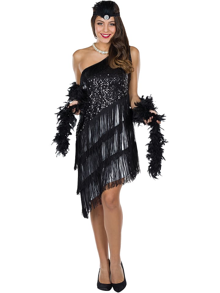 Carnival Party Sukienka kostiumowa "Charleston" w kolorze czarnym rozmiar: 44