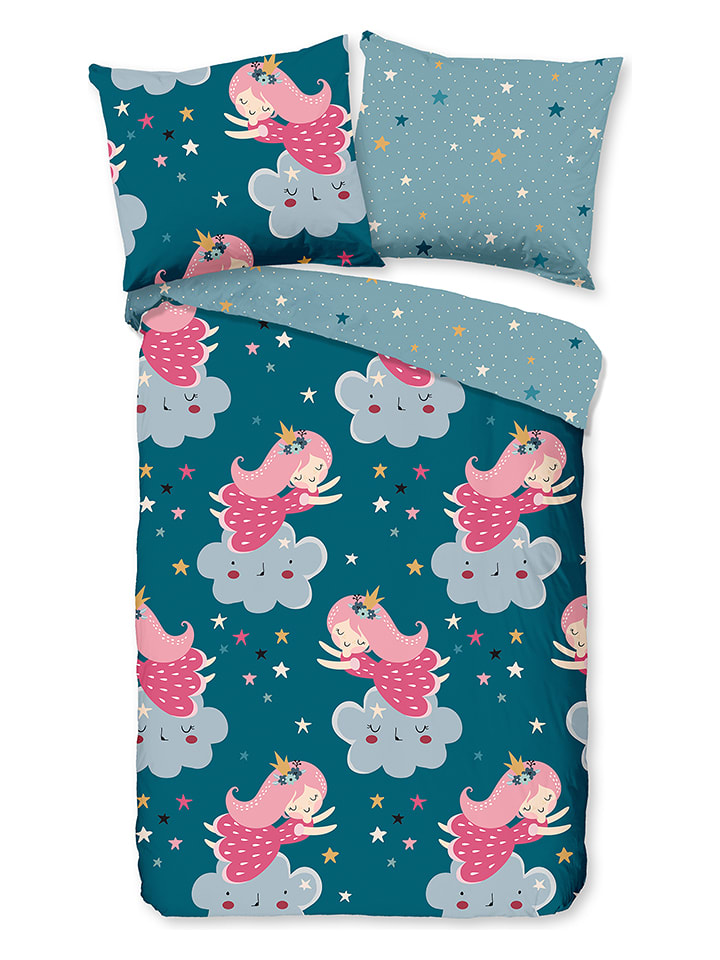 Good Morning Komplet pościeli "Princesse" w kolorze morskim rozmiar: 120x150 cm