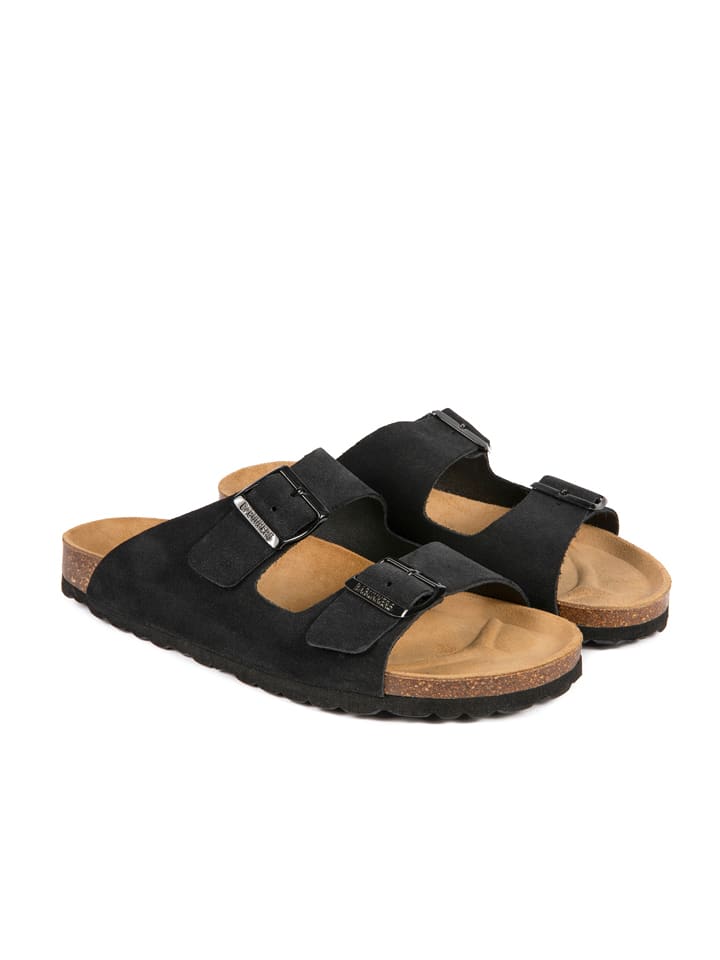 BABUNKERS Family Skórzane klapki w kolorze czarnym rozmiar: 41