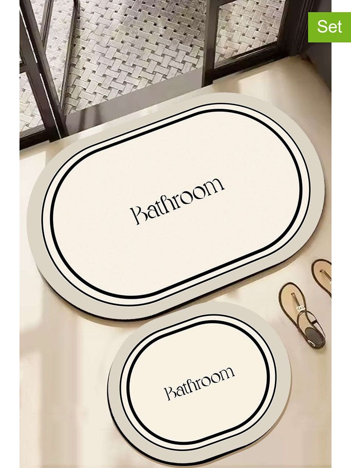 Mijolnir Dywaniki łazienkowe (2 szt.) w kolorze kremowo-czarnym rozmiar: onesize