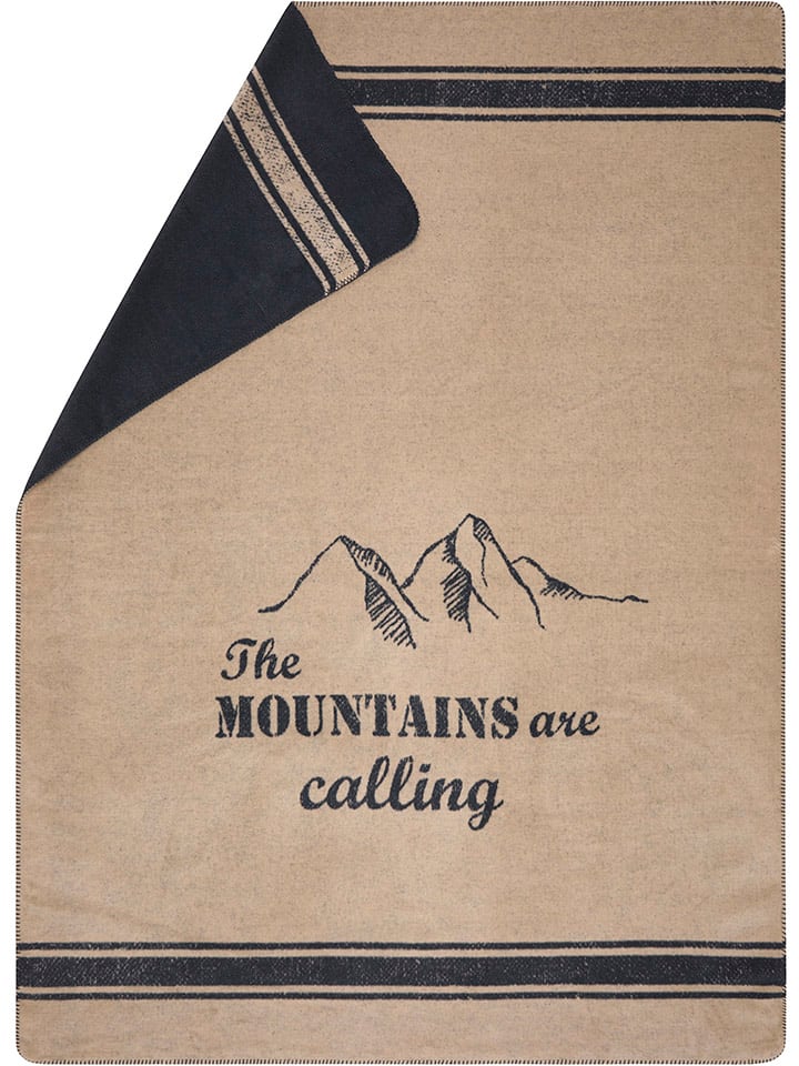 David Fussenegger Koc w kolorze beżowo-czarnym rozmiar: 200x150 cm