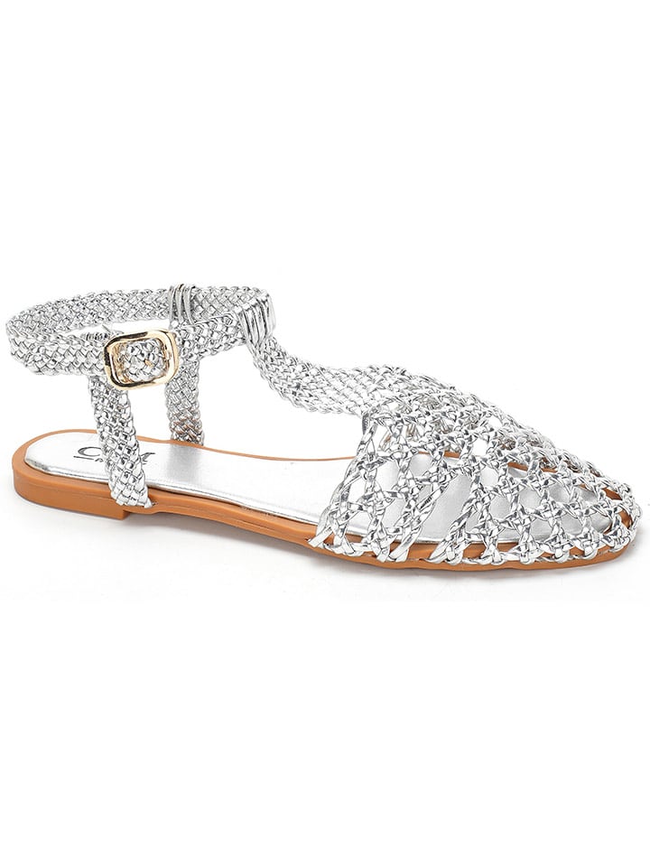 C'M Półsandały w kolorze srebrnym rozmiar: 36