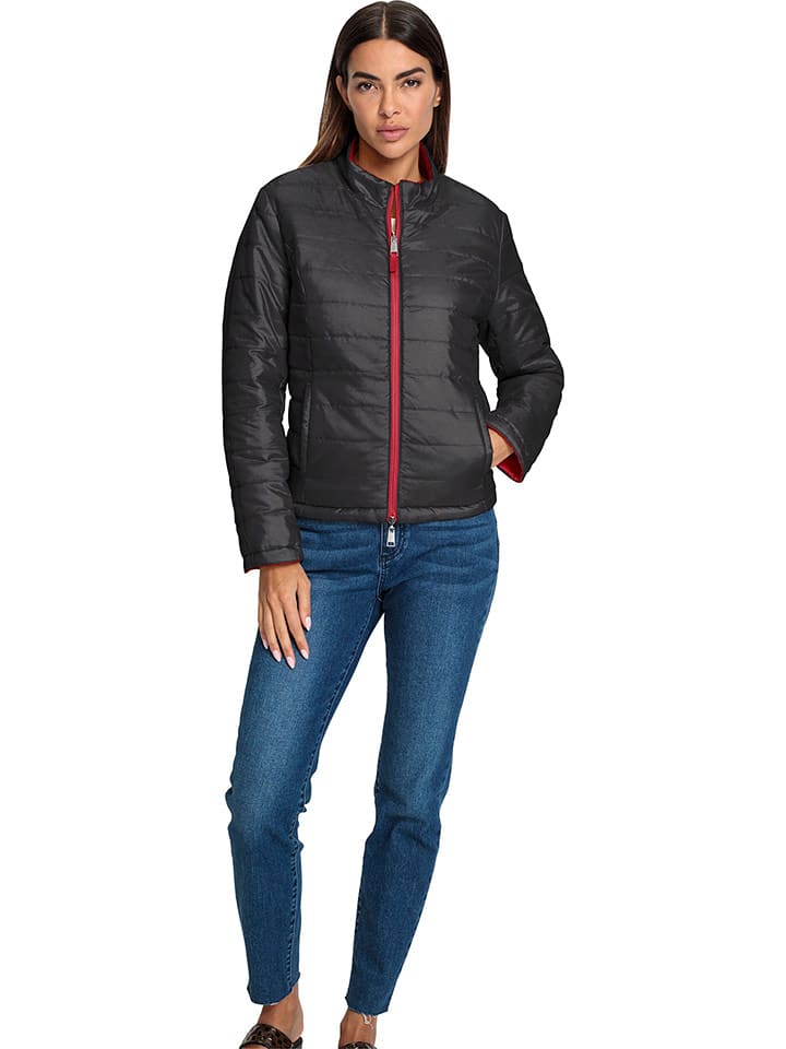 Heine Dwustronna kurtka pikowana w kolorze czarno-czerwonym rozmiar: 42