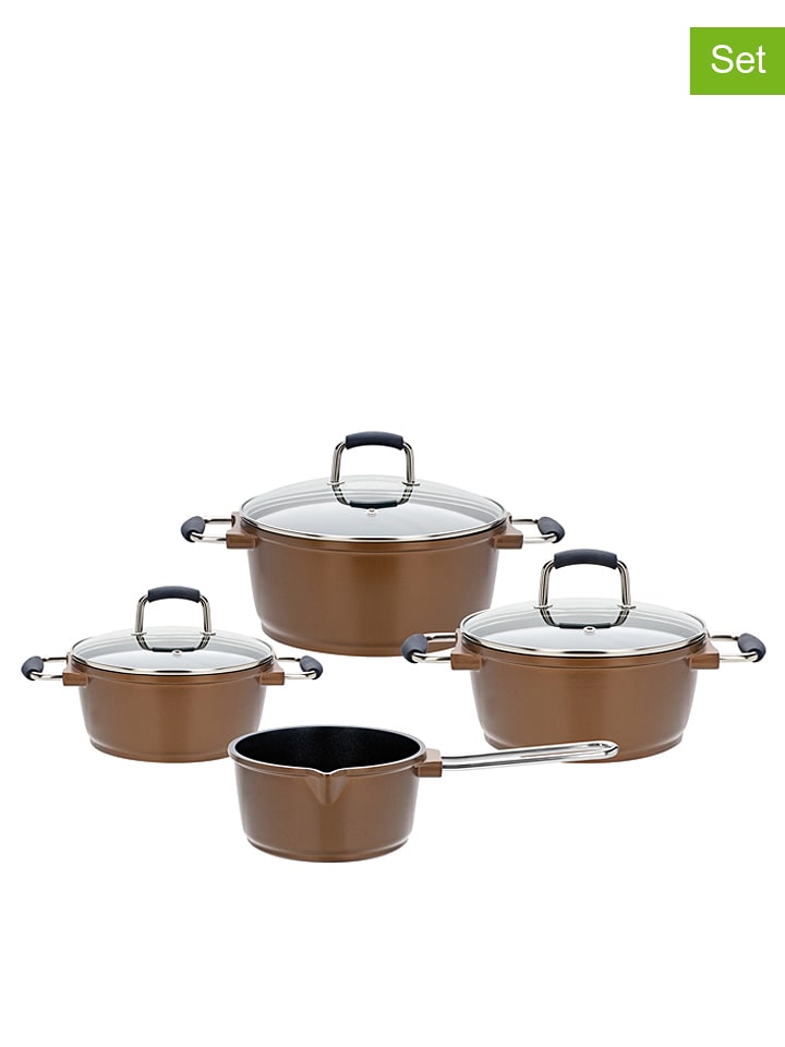 GSW 7-częściowy zestaw garnków "Scala" w kolorze miedzianym rozmiar: onesize