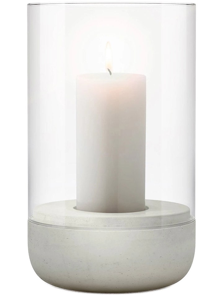 Blomus Świecznik "Calma" w kolorze jasnoszarym - wys. 20 x Ø 12 cm rozmiar: onesize