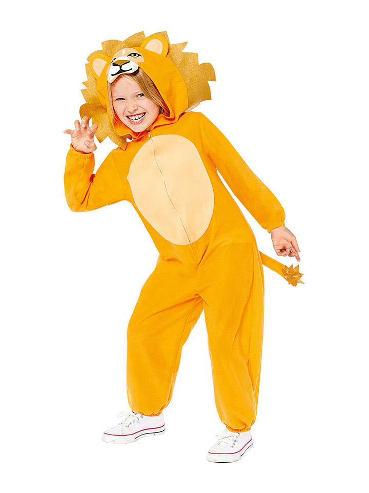 amscan Kombinezon kostiumowy "Lion" w kolorze pomarańczowym rozmiar: 116-128