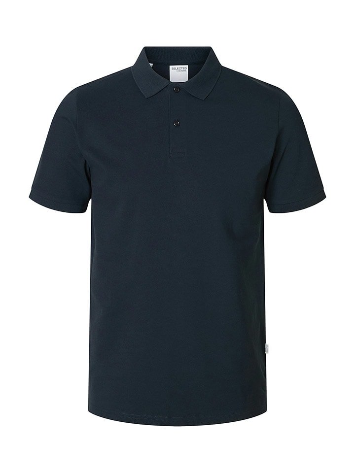 SELECTED HOMME Koszulka polo "Atlas" w kolorze granatowym rozmiar: L