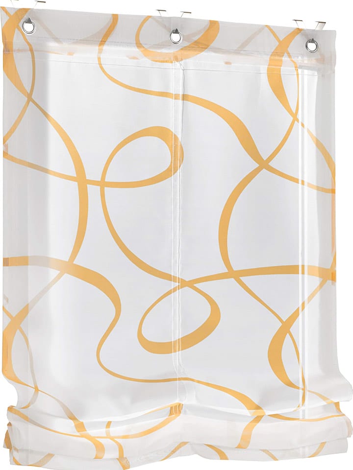 heine home Roleta w kolorze biało-żółtym rozmiar: 140x120 cm