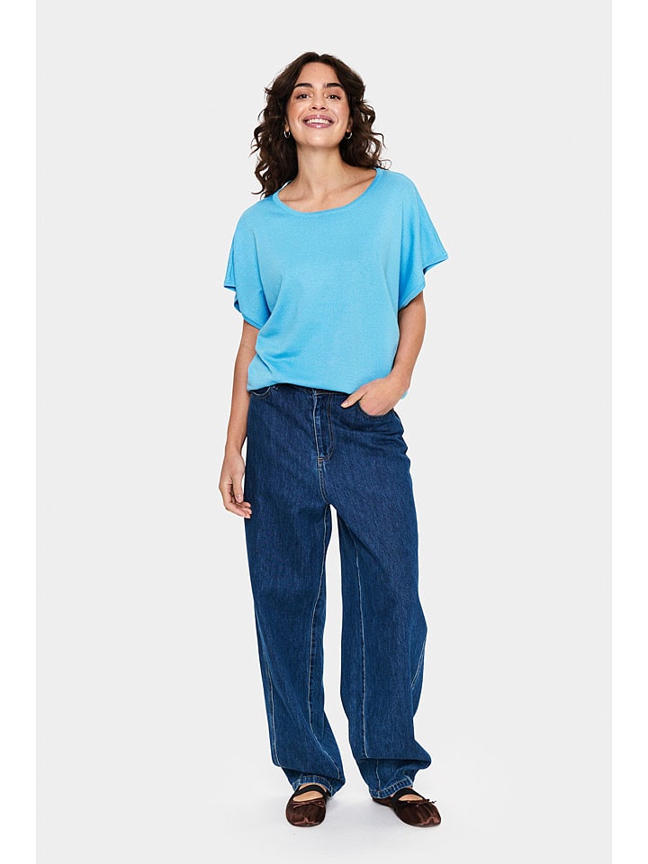 SAINT TROPEZ Sweter "Mila" w kolorze błękitnym rozmiar: XS