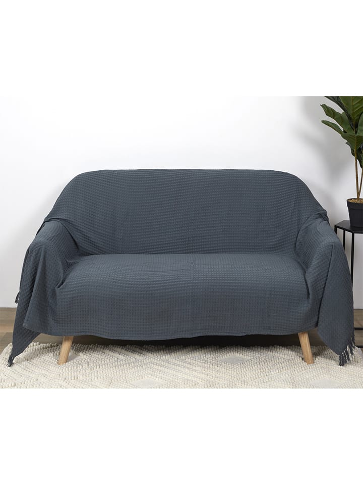 THE HOME DECO FACTORY Pled w kolorze antracytowym - 250 x 170 cm rozmiar: onesize