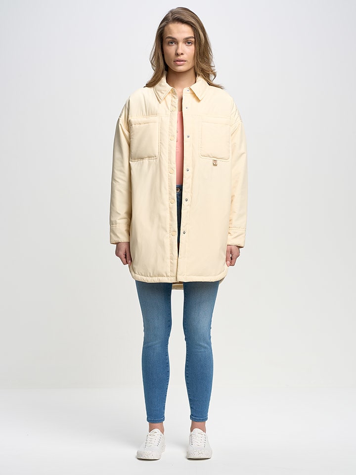 BIG STAR Płaszcz przejściowy w kolorze kremowym rozmiar: L