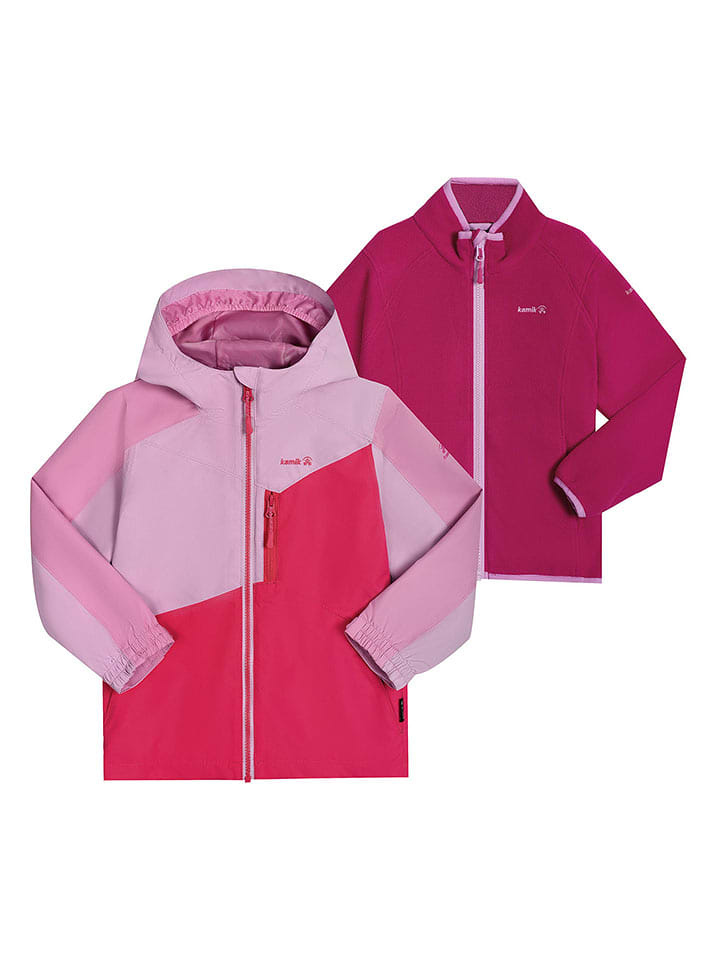 Kamik Kurtka przeciwdeszczowa 3w1 "Estella" w kolorze różowo-fioletowym rozmiar: 152