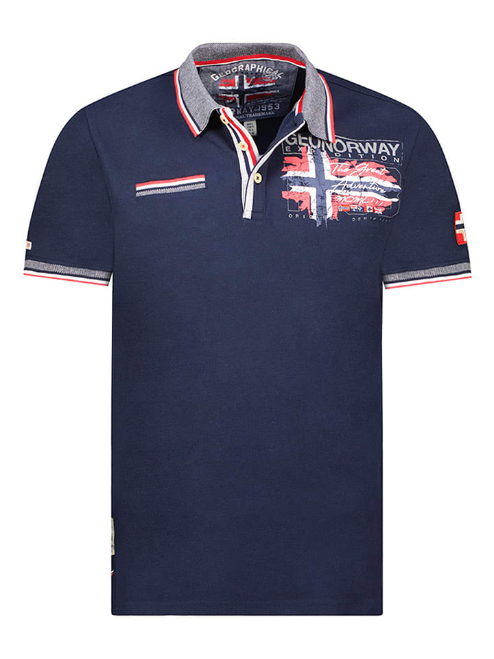 Geographical Norway Koszulka polo "Krusty" w kolorze granatowym rozmiar: S