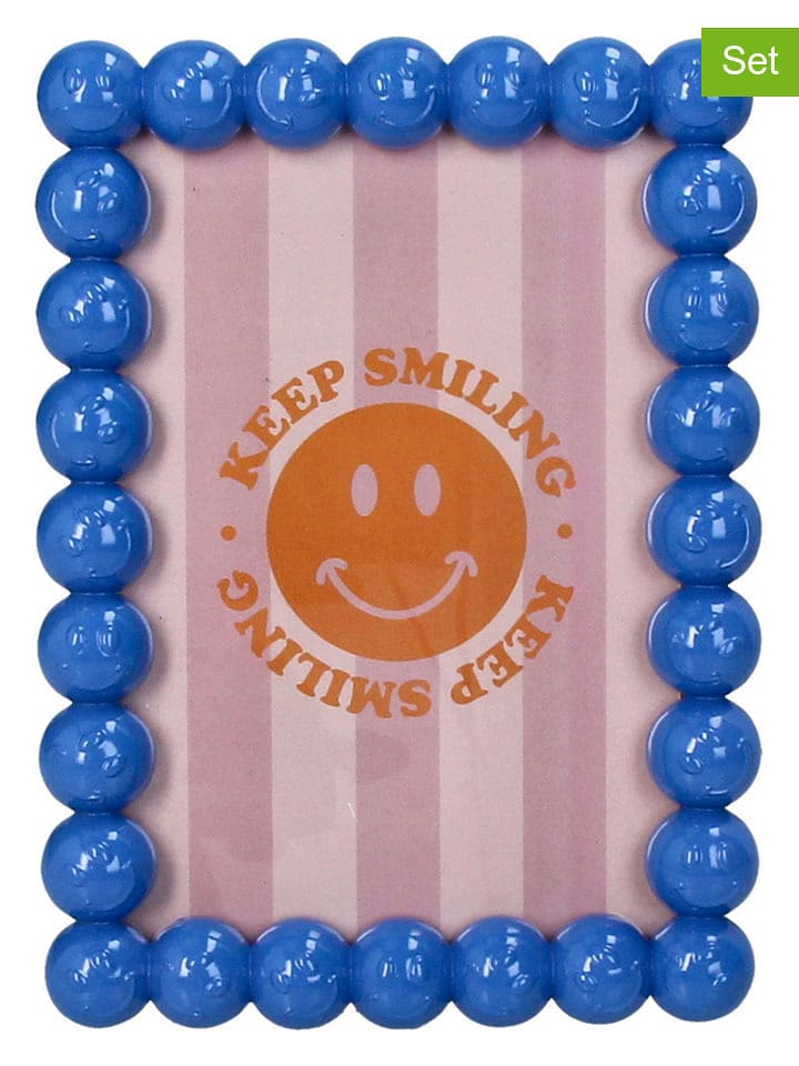 Kersten Ramki (2 szt.) "Smiley" w kolorze niebieskim na zdjęcia rozmiar: onesize