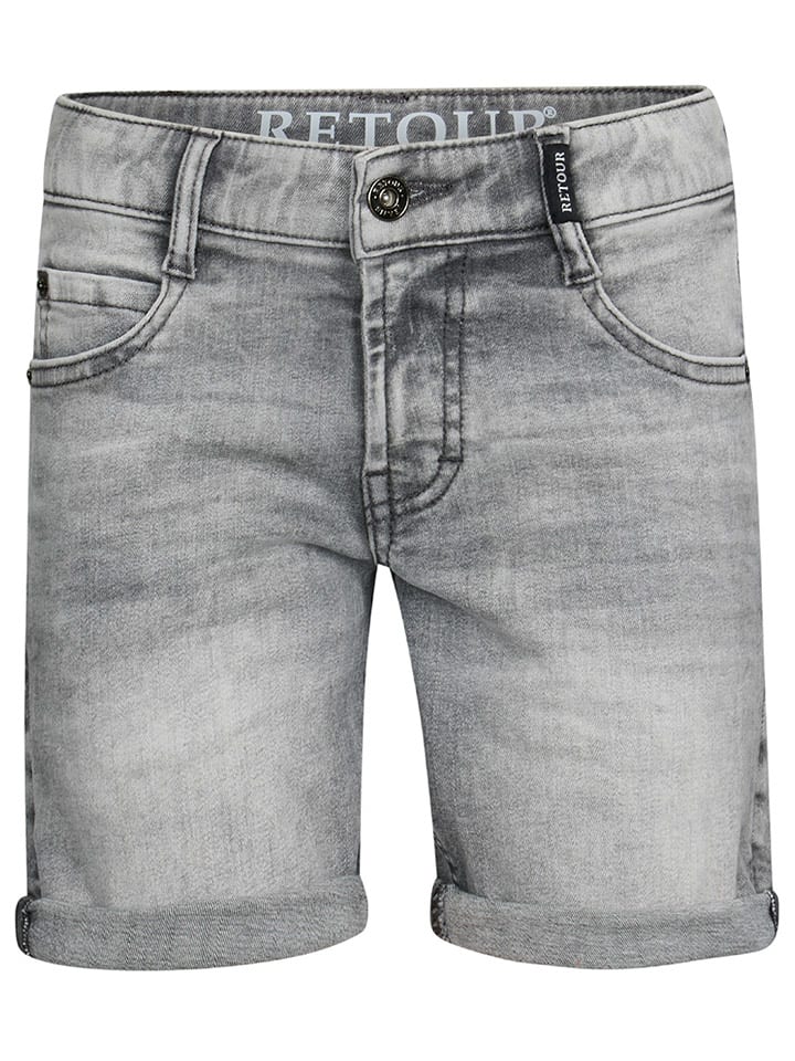Retour Szorty dżinsowe "Brecht" w kolorze szarym rozmiar: 170