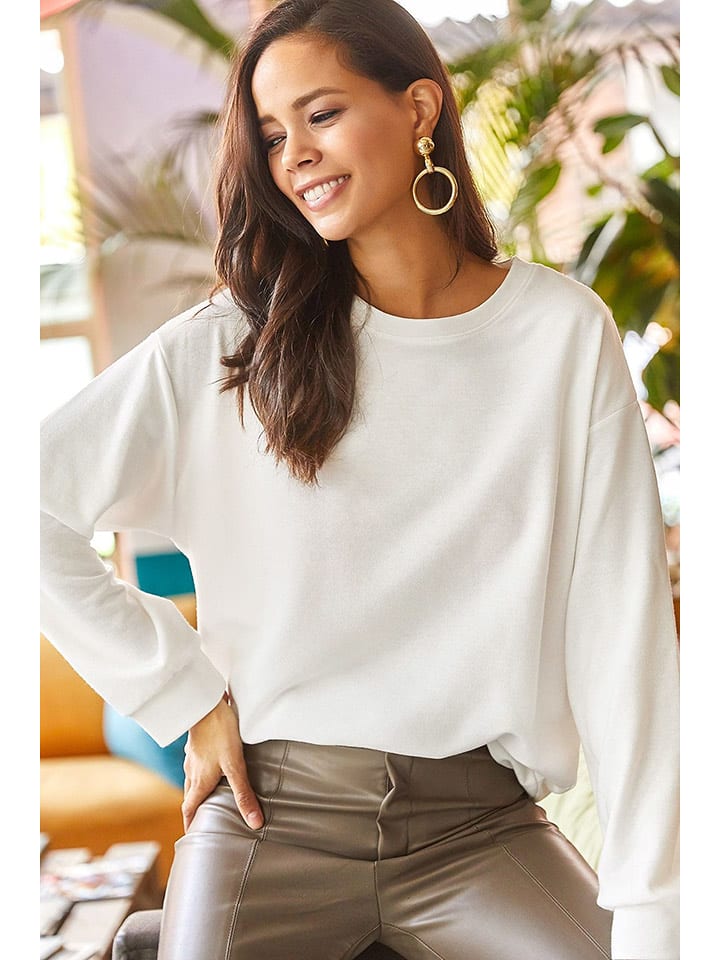 Olalook Bluza w kolorze białym rozmiar: L