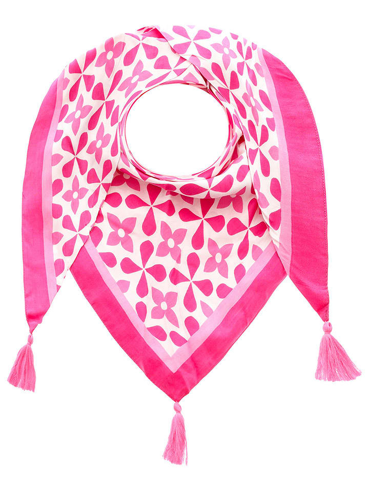 Zwillingsherz Chusta trójkątna w kolorze różowym - 200 x 95 cm rozmiar: onesize