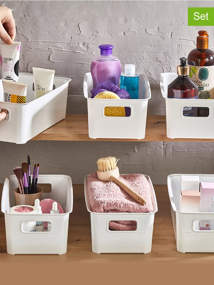 Violeta Home Koszyki (6 szt.) w kolorze białym - 31 x 17 x 10,5 cm rozmiar: onesize