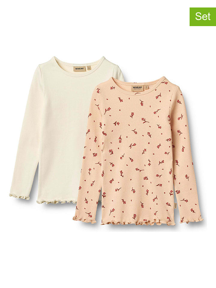 Wheat Koszulki (2 szt.) "Ida" w kolorze pomarańczowo-kremowym rozmiar: 104