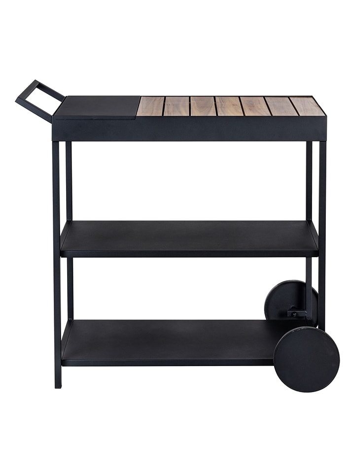 Wenko Wózek ''Miro'' w kolorze czarno-brązowym do serwowania - 80 x 98 x 40 cm rozmiar: onesize