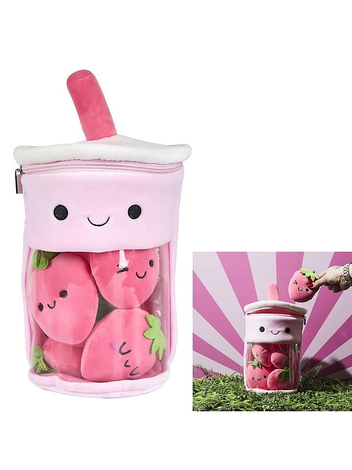 The Home Deco Kids Maskotka "Kawaii Bubble Tea" w kolorze jasnoróżowym - 3+ rozmiar: onesize