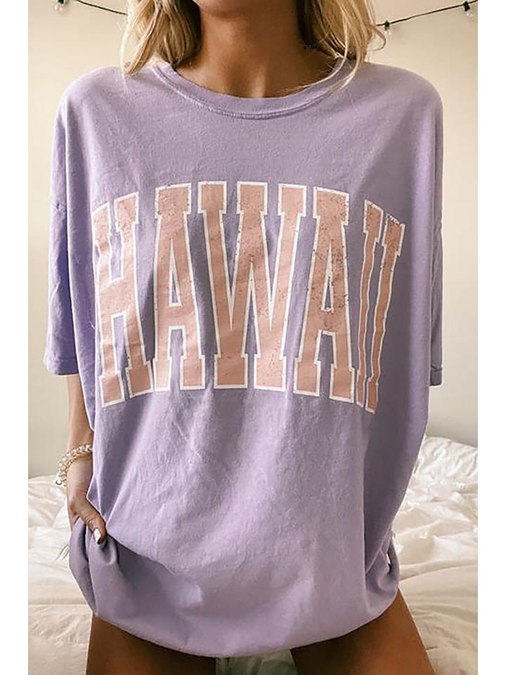 trendyol Koszulka w kolorze fioletowym rozmiar: L