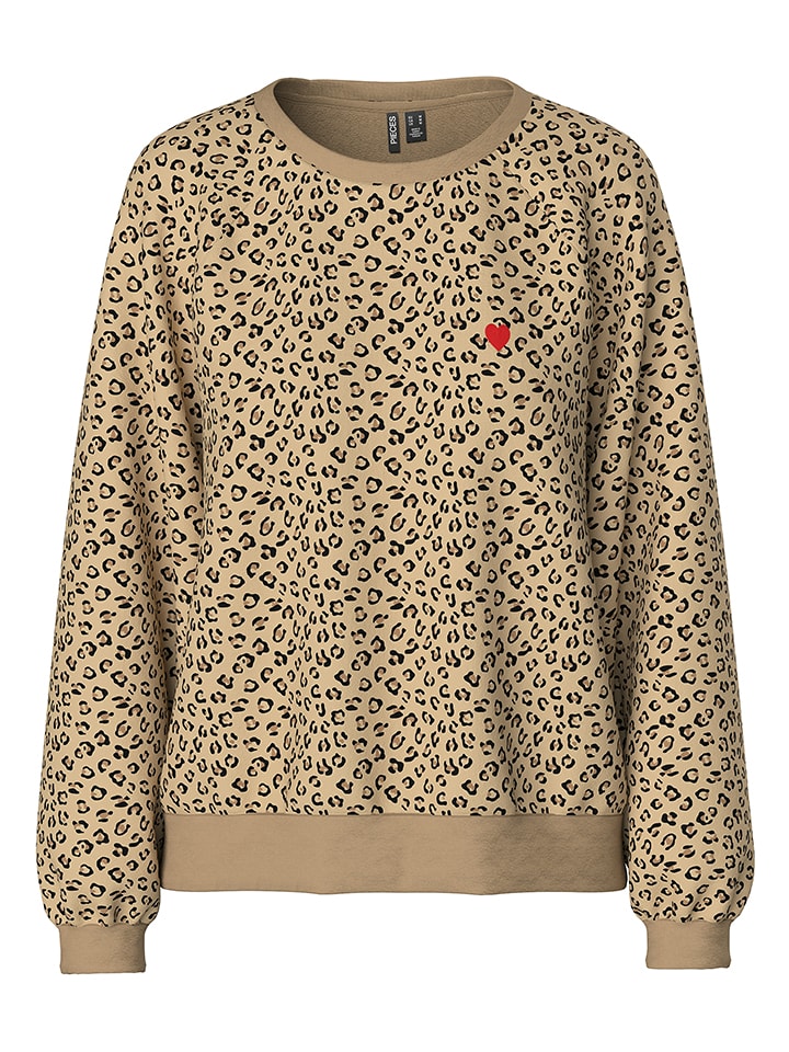 Pieces Bluza w kolorze jasnobrązowym rozmiar: S