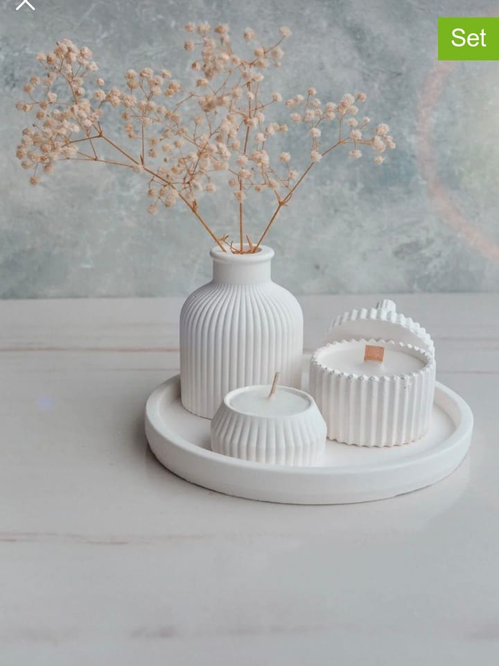 Lucky Bees 4-częściowy zestaw w kolorze białym rozmiar: onesize