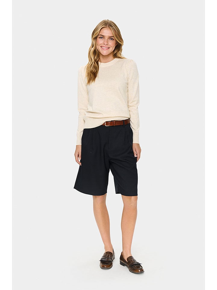 SAINT TROPEZ Sweter w kolorze beżowym rozmiar: L