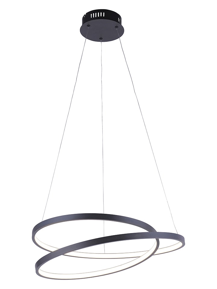 Paul Neuhaus Lampa wisząca LED "Roman" w kolorze czarnym - Ø 55 cm rozmiar: onesize