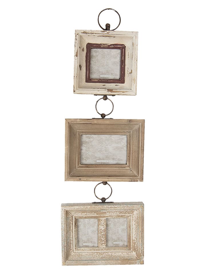 Clayre & Eef Ramka w kolorze kremowo-beżowym na zdjęcia - 24 x 78 cm rozmiar: onesize