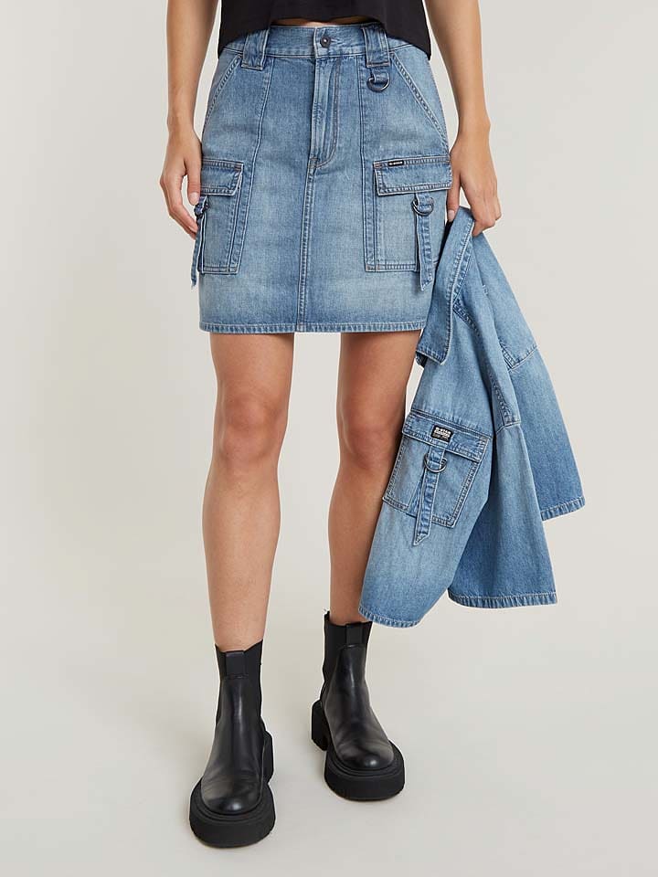 G-Star Spódnica dżinsowa w kolorze błękitnym rozmiar: W29