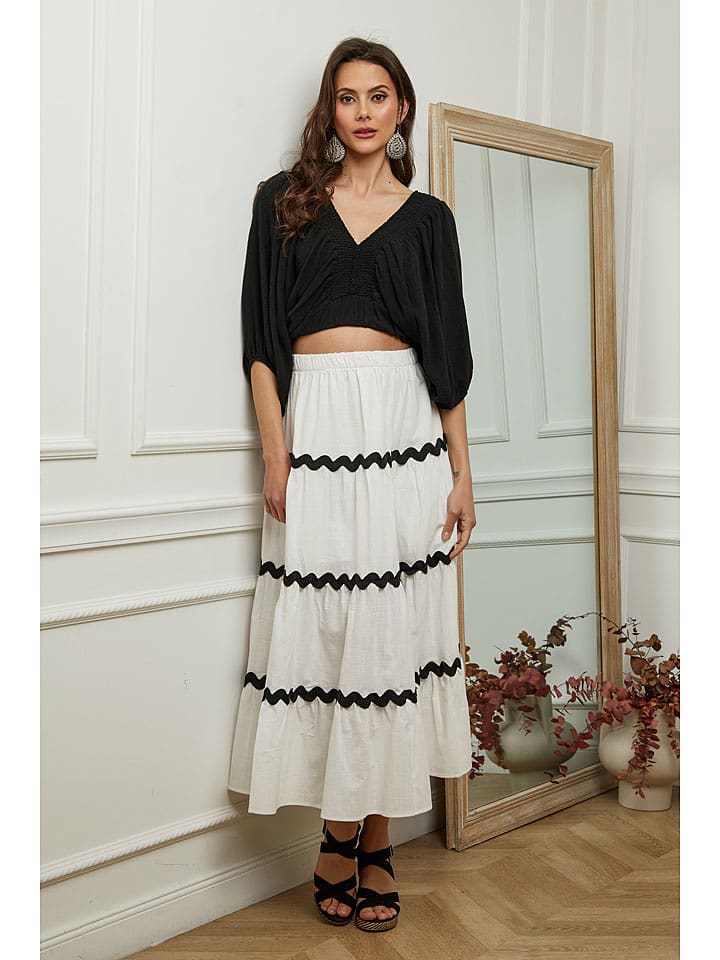 Plume Spódnica "Marty" w kolorze biało-czarnym rozmiar: S
