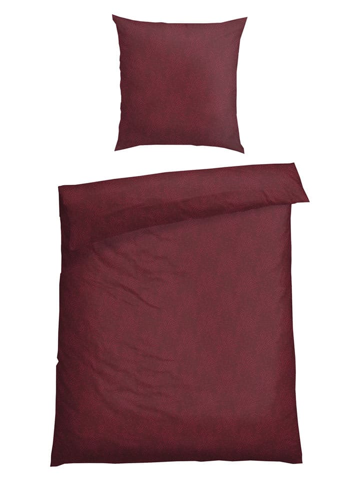 Schiesser Komplet pościeli renforcé "Warming" w kolorze bordowym rozmiar: 135x200 cm