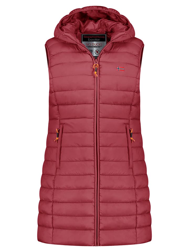 Geographical Norway Kamizelka pikowana "Vatikolor" w kolorze bordowym rozmiar: M