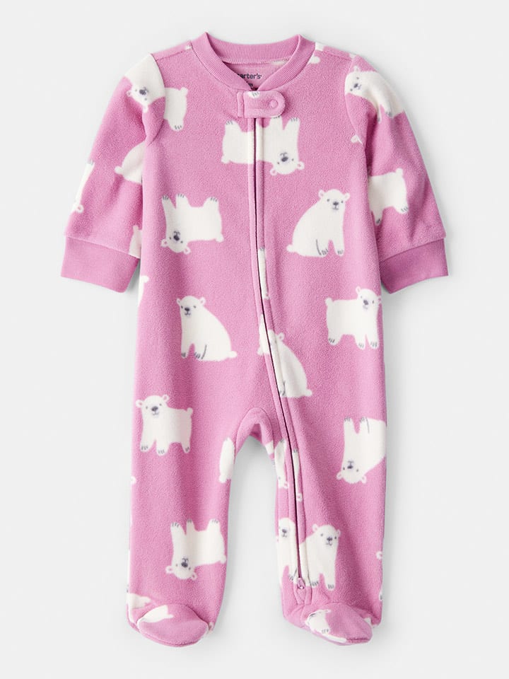 carter's Śpioszki polarowe w kolorze różowym rozmiar: 62