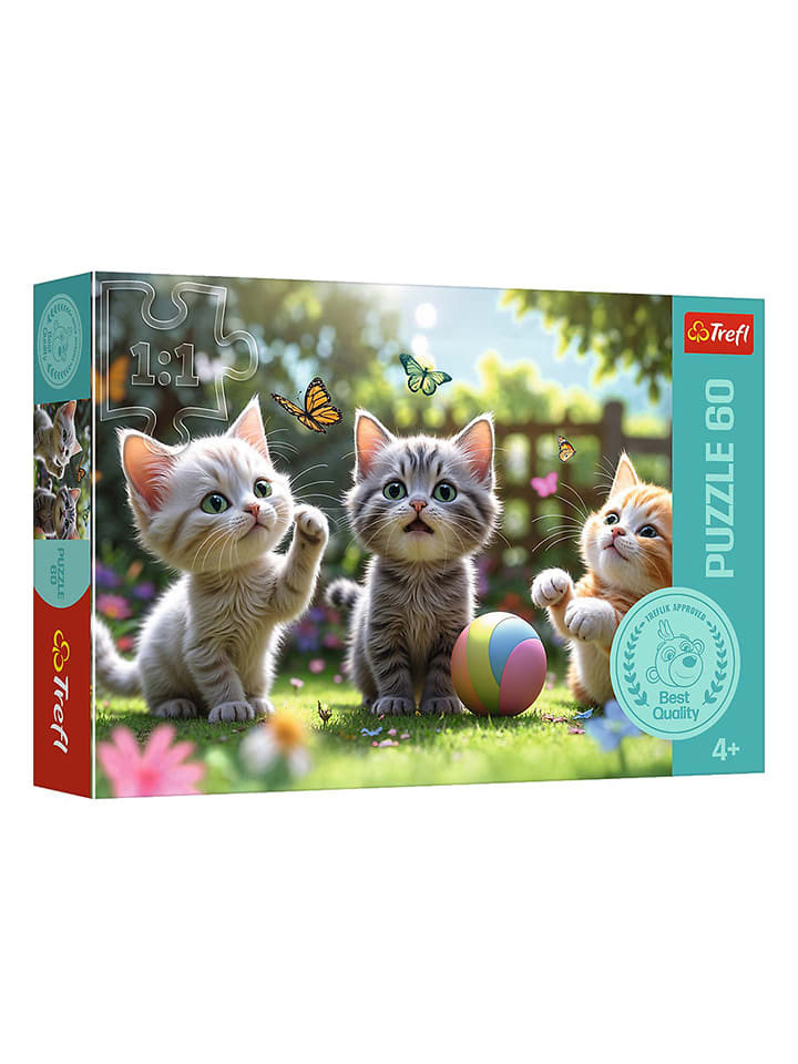 Trefl 60-częściowe puzzle "3 Cats" - 4+ rozmiar: onesize